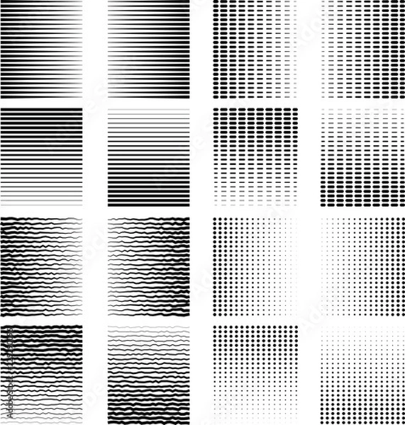 Fototapeta Black gradation scale line set