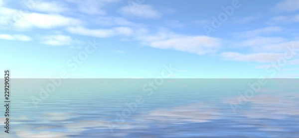 Fototapeta Beautiful sea and clouds sky