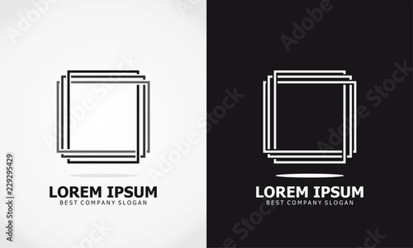 Obraz square triple logo