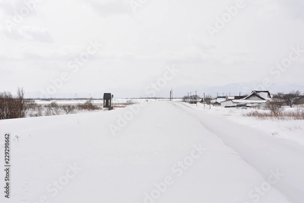 Obraz 雪国の冬景色