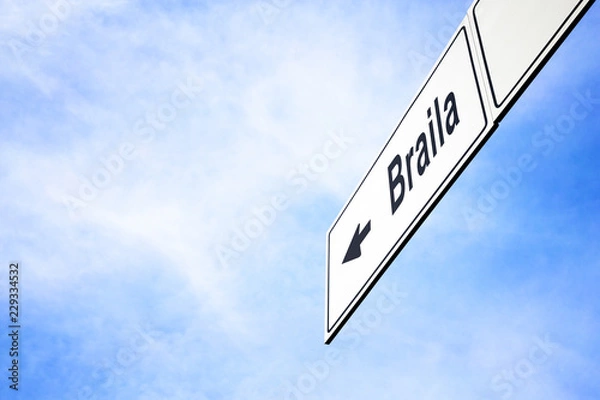 Obraz Signboard pointing towards Braila