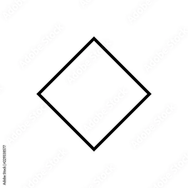 Obraz Diamond icon black and white vector illustration