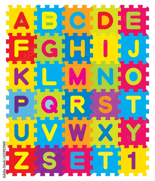 Obraz Vector Alphabet Puzzle