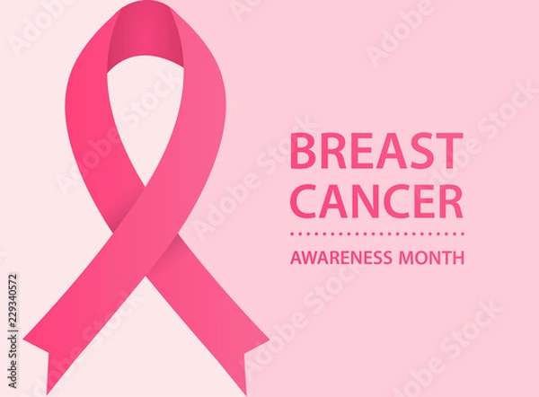 Fototapeta Breast cancer awareness month. Pink ribbon.