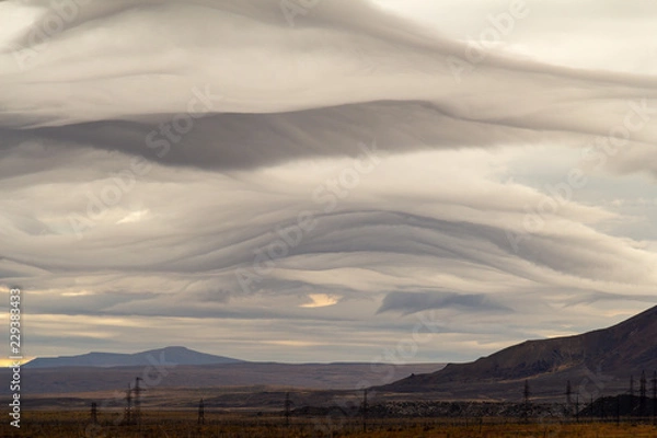 Obraz Mystical clouds like drawn, Norilsk