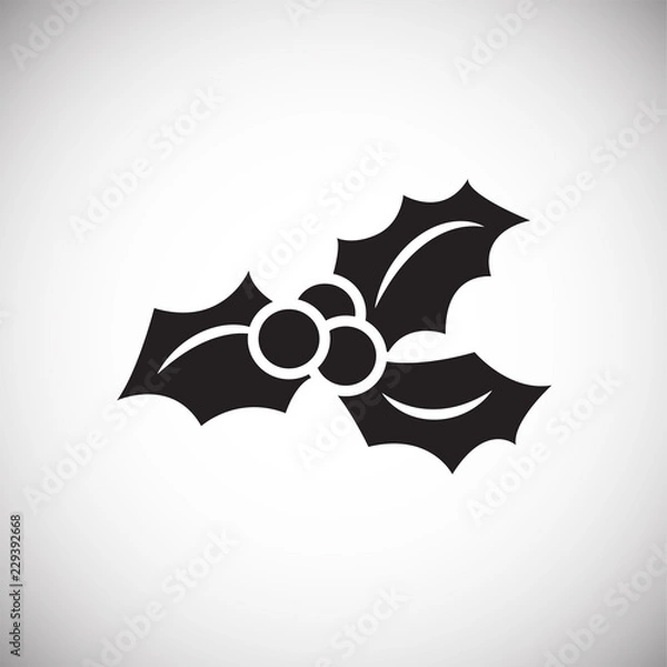 Obraz Misletoe on white background icon