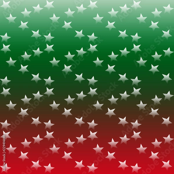 Fototapeta stelle in dissolvenza su sfondo verde e rosso