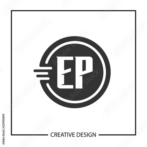 Obraz Initial Letter EP Logo Template Design