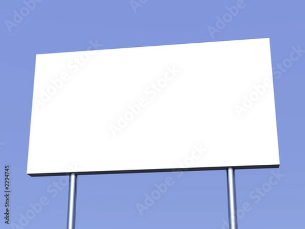 Fototapeta empty billboard and sky in the background