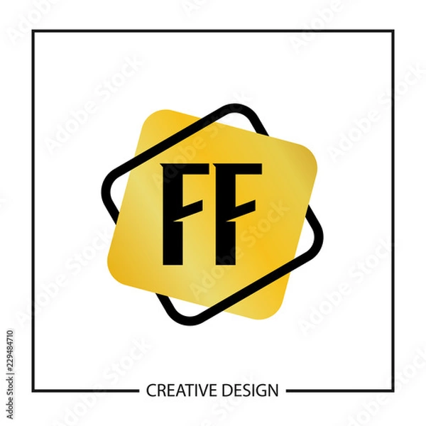 Obraz Initial Letter FF Logo Template Design