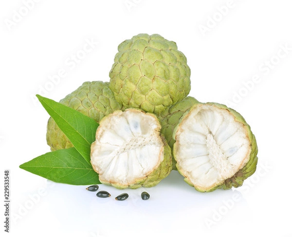 Fototapeta custard apple isolated on white background