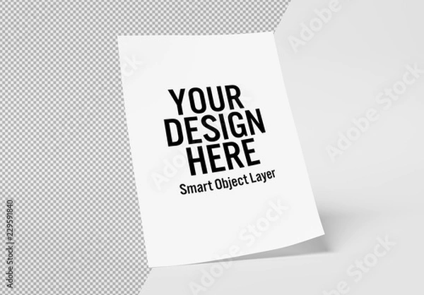 Obraz Makieta na białym tle ulotki