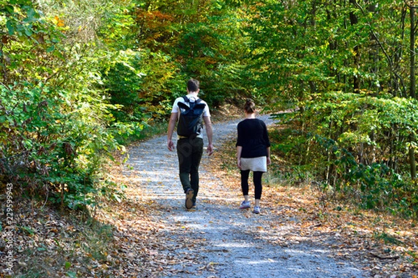 Obraz Paar beim Wandern