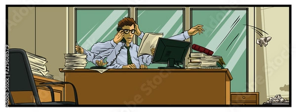 Obraz Very busy office worker