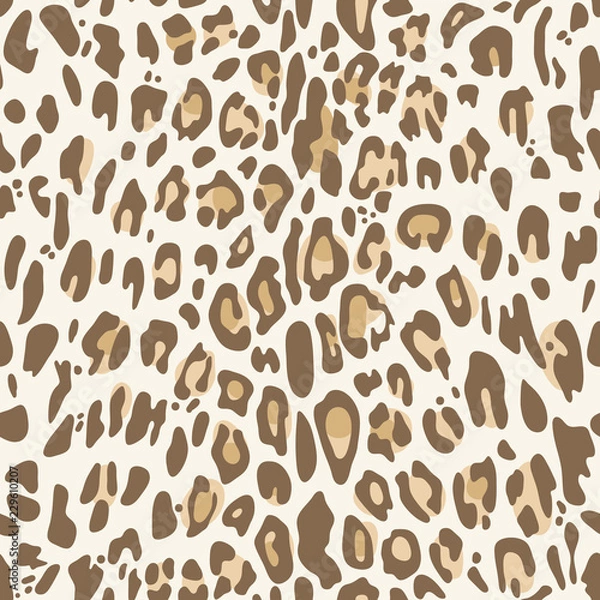 Obraz Seamless pattern with natural leopard print