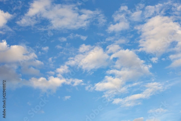 Obraz Blue sky background with clouds