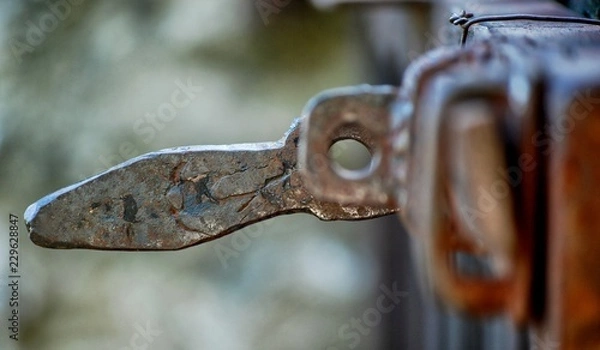 Fototapeta Old rusty lock
