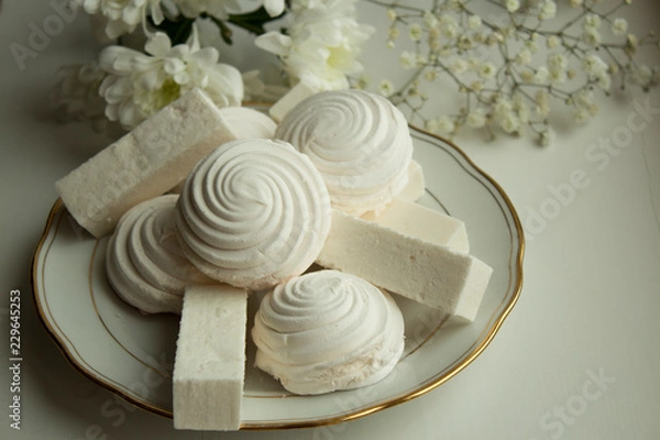 Obraz  sweets on white plate