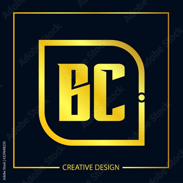 Fototapeta Initial Letter BC Logo Template Design