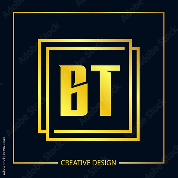 Fototapeta Initial Letter BT Logo Template Design