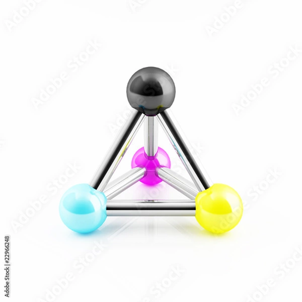 Obraz CMYK Tetraeder