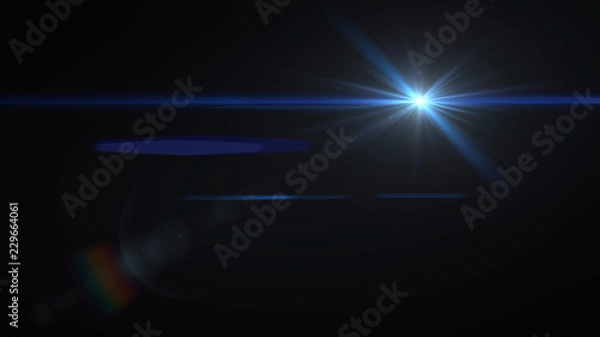 Obraz Blue lens flare light