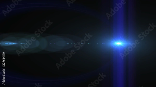 Obraz Blue lens flare light