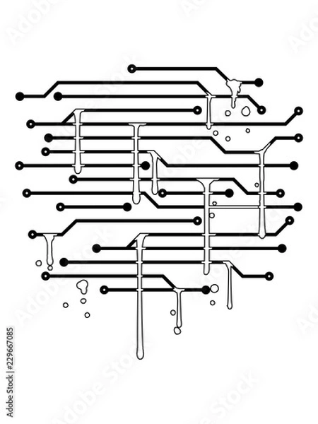 Fototapeta graffiti blut tropfen spray design cool schaltkreis draht daten microchip kreislauf energie strom elektrisch muster elektriker technik elektrotechniker schaltfläche schaltplan forschung