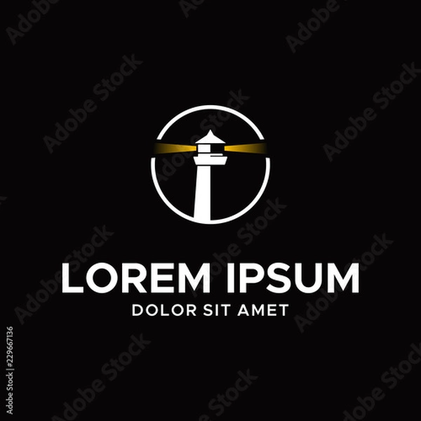 Obraz lighthouse logo