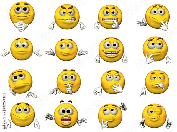 Obraz 16 Emoticons