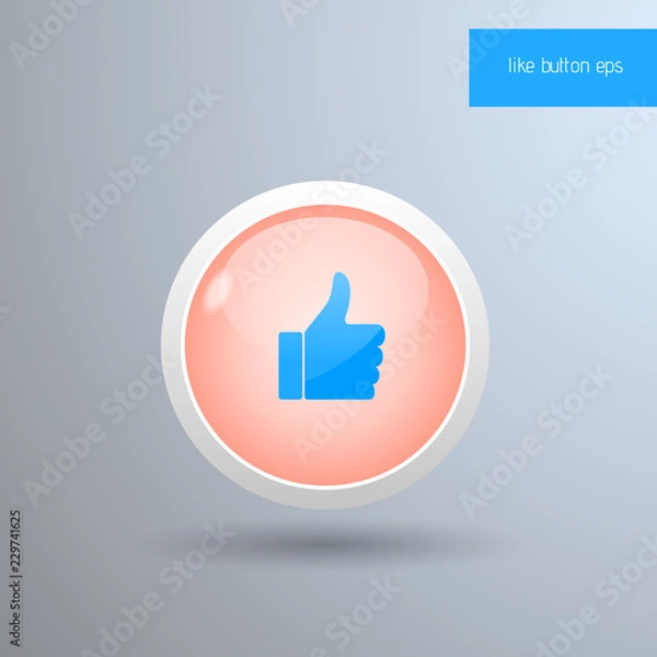 Fototapeta Like button