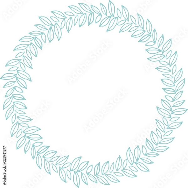 Fototapeta wreath of leaves
