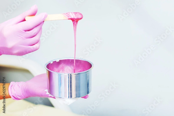 Fototapeta wax for depilation in the spa salon