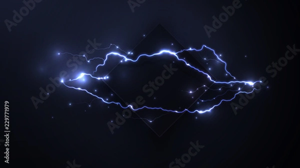 Fototapeta Square with lightning