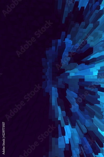 Fototapeta Multicolor  dynamic cubes and vivid shapes background for interesting and creative ideas. Suitable for web, print, wallpapers.