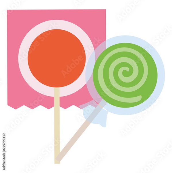 Fototapeta sweet lollipop design
