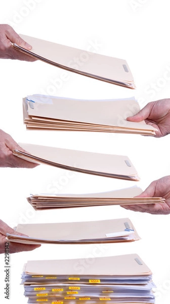 Fototapeta piling on the work 3