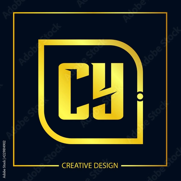 Fototapeta Initial Letter CY Logo Template Design
