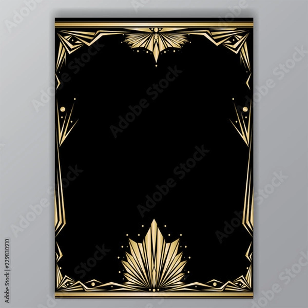 Obraz Art deco getle border a4 tamplate