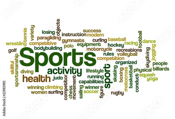 Obraz Sports - Word Cloud