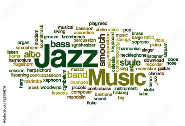 Obraz Jazz - Word Cloud