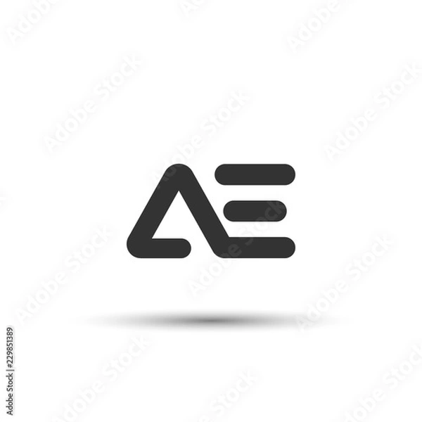 Obraz Initial AE Letter Logo Design