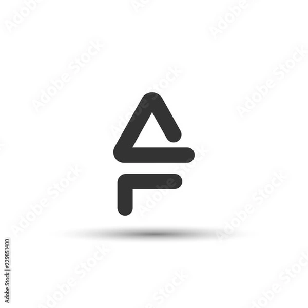 Obraz Initial AF Letter Logo Design