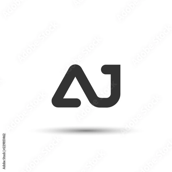 Obraz Initial AJ Letter Logo Design