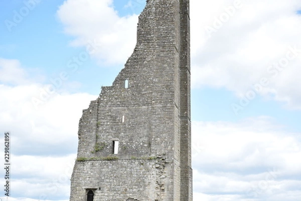 Fototapeta Tower in Ruins near Trim Castle, Ireland