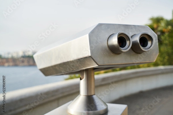 Obraz Metal Binoculars Background