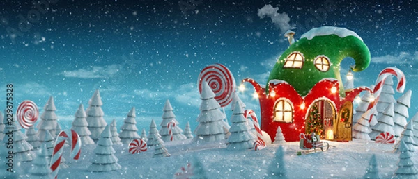 Obraz Niesamowity bajkowy dom