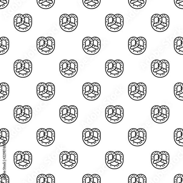 Obraz Salt pretzel pattern seamless repeat background for any web design