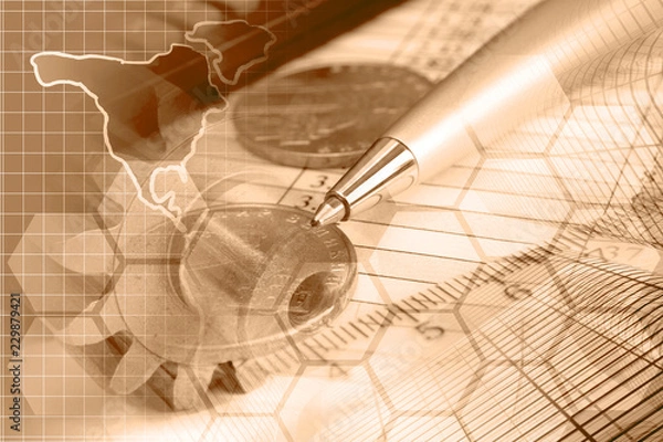 Fototapeta Financial background