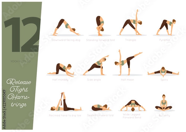 Obraz 12 Yoga poses to release tight hamstrings